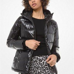 Michael Kors down puffer jacket black size LG